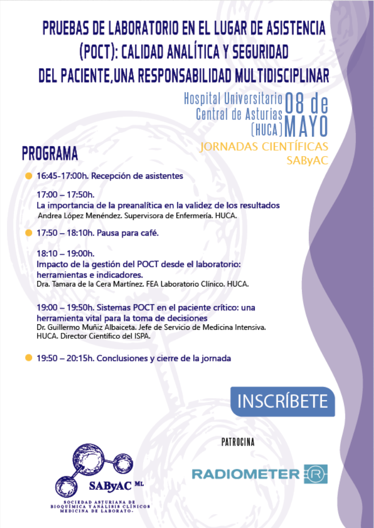 Jornada científica SAByAC patrocinada por Radiometer